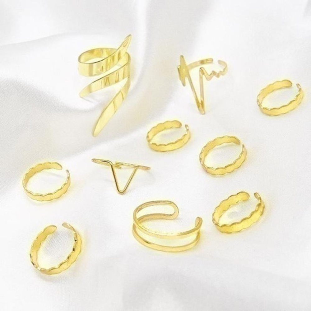Gold Stacking Ring Set - Picture 1 of 7